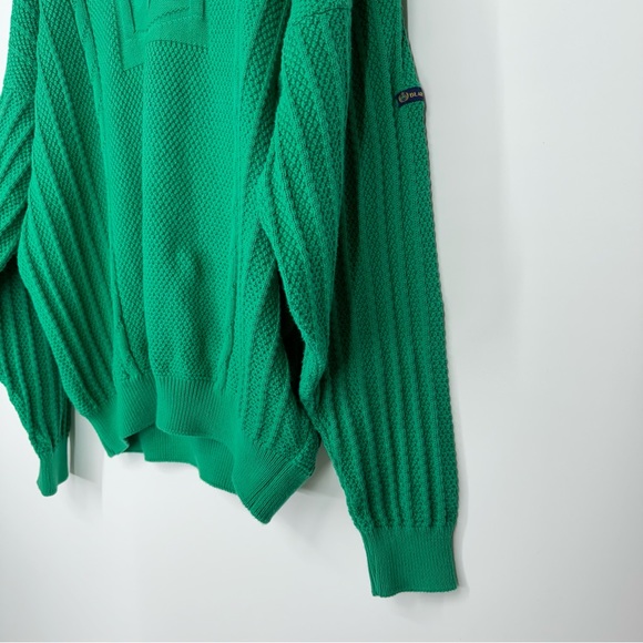Blarney Castle Designs Made In Ireland Knit Green Clover Leaf Sweater Size XXL - Picture 6 of 15